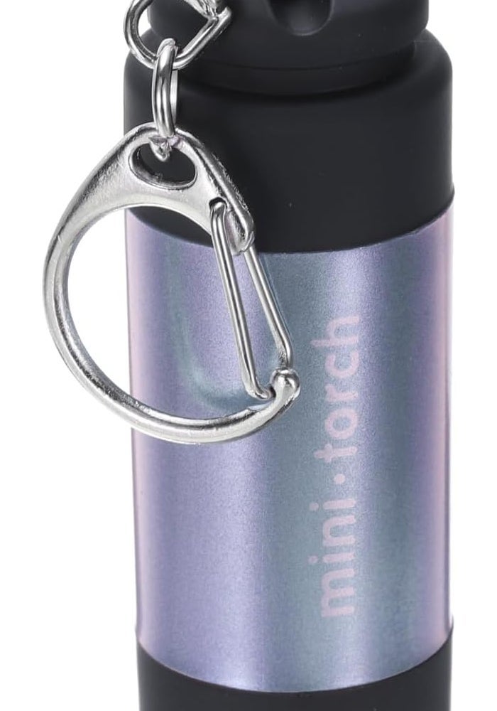 PATIKIL 2.56-Inch Mini Keychain Flashlight - USB Rechargeable LED Torch in Purple - Image 3