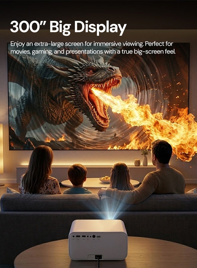UB30 Portable Projector, LED Mini Android Video Projector, 1080P Supported, Compatible with PS4, HDMI, AV and USB - Image 3