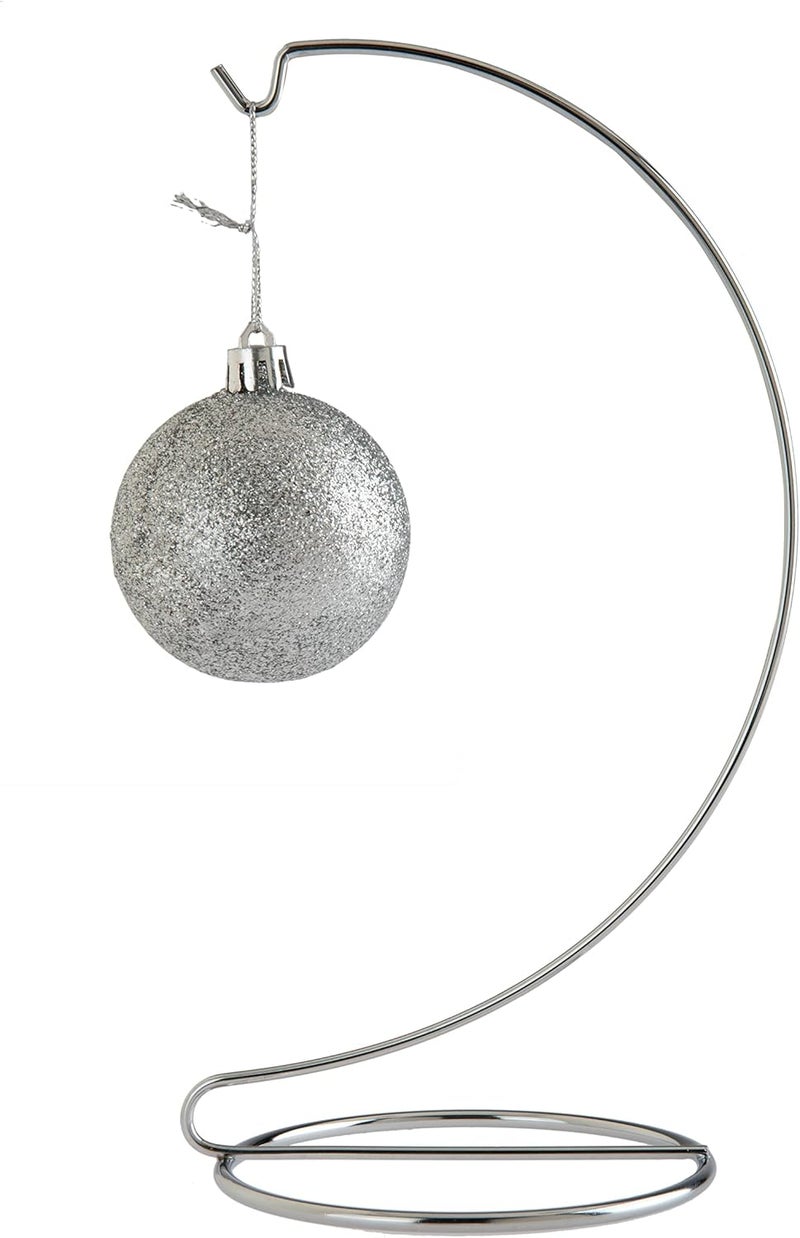 Creative Hobbies ® 10 Inch Tall Silver Chrome Wire Ornament Display Hanger Stands for Displaying Christmas Ornaments, Glass Terrariums | Pack of 6 Stands - Image 5