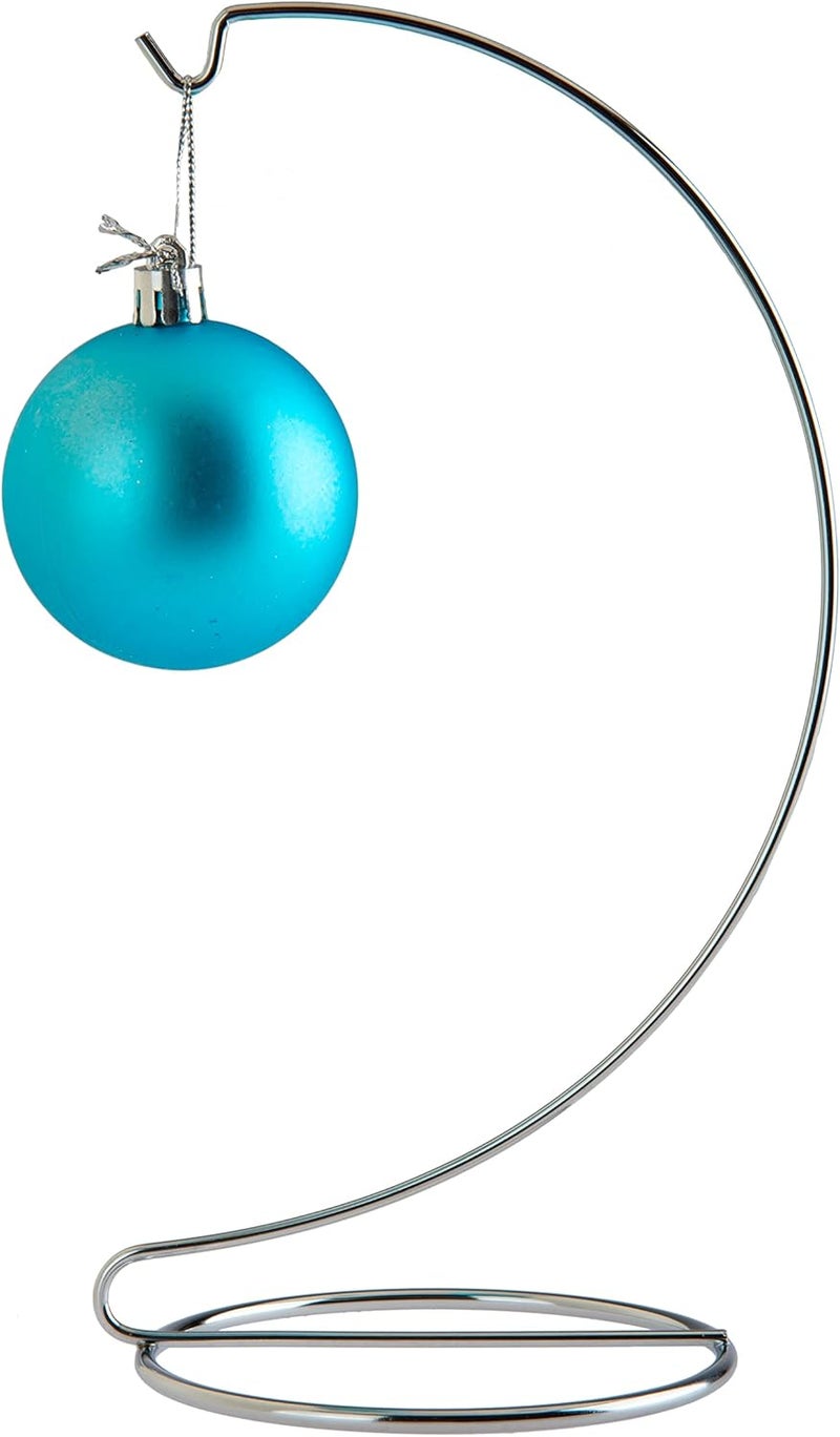 Creative Hobbies ® 10 Inch Tall Silver Chrome Wire Ornament Display Hanger Stands for Displaying Christmas Ornaments, Glass Terrariums | Pack of 6 Stands - Image 4