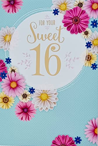 Greeting Card For Your Sweet 16 Sixteen - Looking Back At The Sweet Girl You've Been And For Celebrating The Wonderful Young Woman You're Becoming - Happy 16th Birthday - Image 1