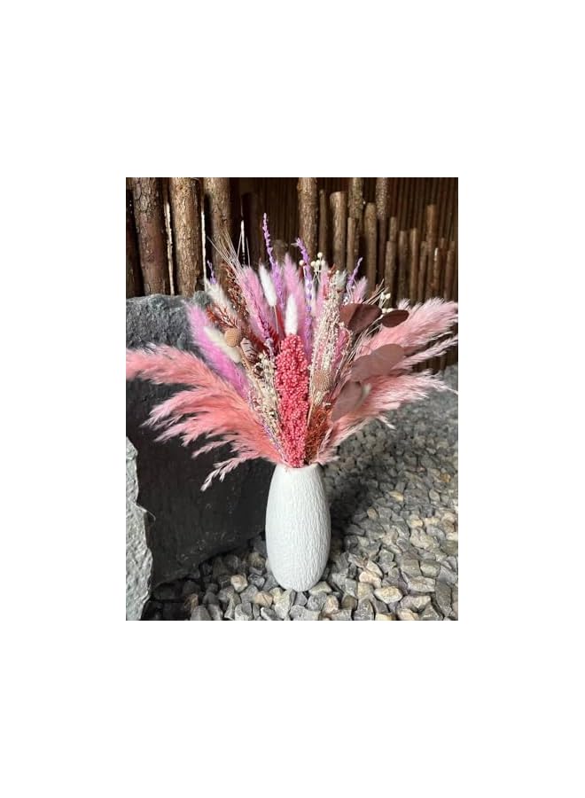 erorex Pink Pampas Grass Bouquet , Blush Dried Pampas Grass Decor, Dried Flower Bouquet for a Vase, and Flower Arrangement for Boho Home Wedding Decoration - Image 2