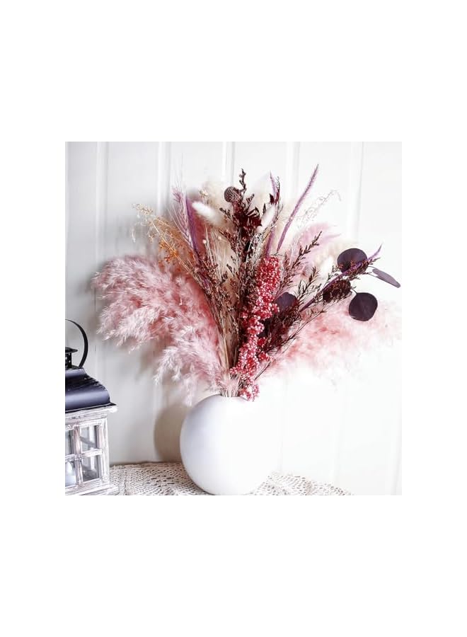 erorex Pink Pampas Grass Bouquet , Blush Dried Pampas Grass Decor, Dried Flower Bouquet for a Vase, and Flower Arrangement for Boho Home Wedding Decoration - Image 5