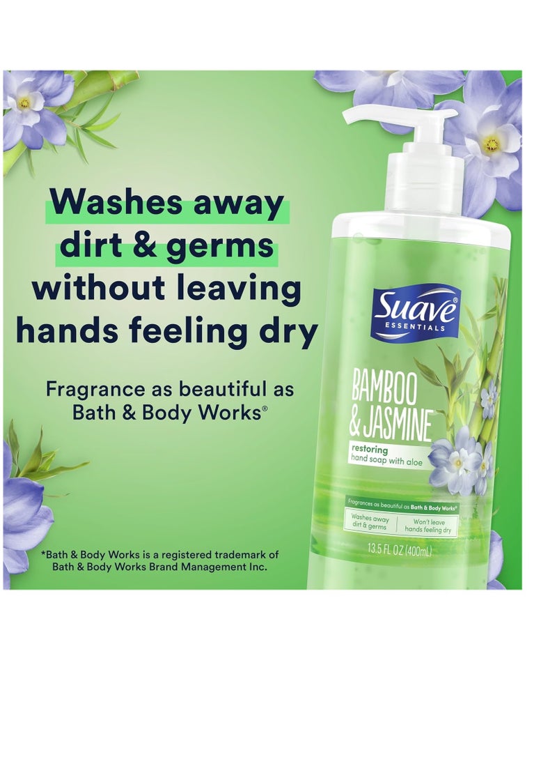 Suave Hand Soap, Bamboo & Jasmine + Eucalyptus & Orchid Variety 2-Pack – Fresh Hand Wash with Essential Oils & Moisturizers, 13.5 Oz Ea - pzsku/Z6E908984CDC2E006364DZ/45/_/1740969445/0a2f4d0e-c442-4d7b-a6e0-deede6186aaf