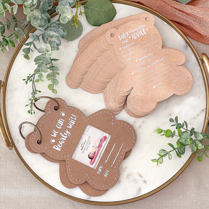 Kate Aspen Teddy Bear Baby Shower Prediction Card Book Keepsake By Kate Aspen Advice Cards Best Wishes We Can Bearly Wait Baby Shower Decoration Gender Neutral Baby Shower Game  Party Activity