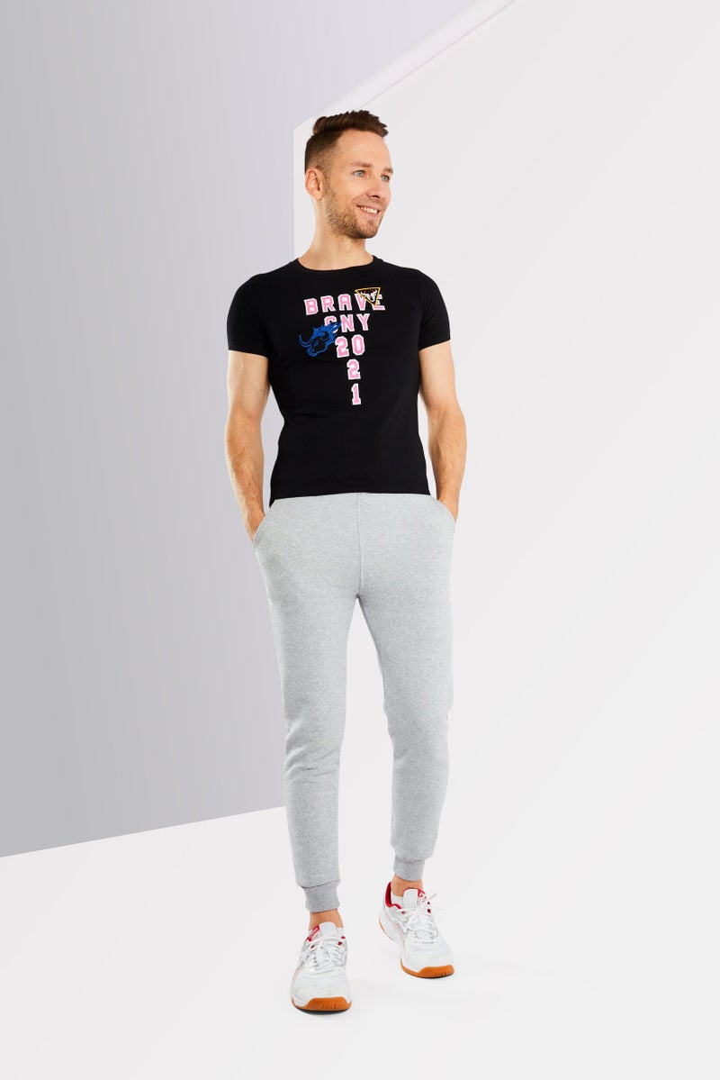 DIESEL Men Crew Neck Short Sleeve Graphic And Embroidered T Shirt, Black - Image 2