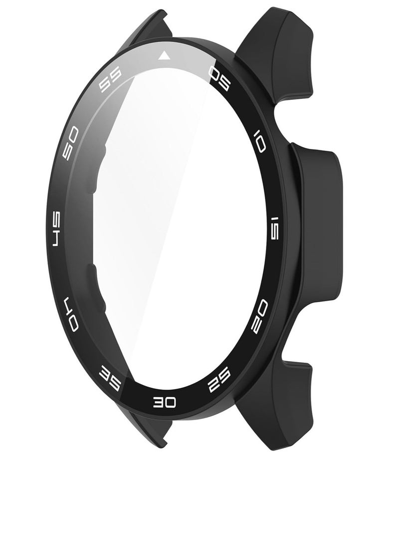 Protective Case with Scale for Huawei Watch GT 5 Smartwatch 46 mm, Hard PC Case with Glass Screen Protector Compatible with Huawei Watch GT 5 46 mm Smartwatch (Transparent) - Image 2