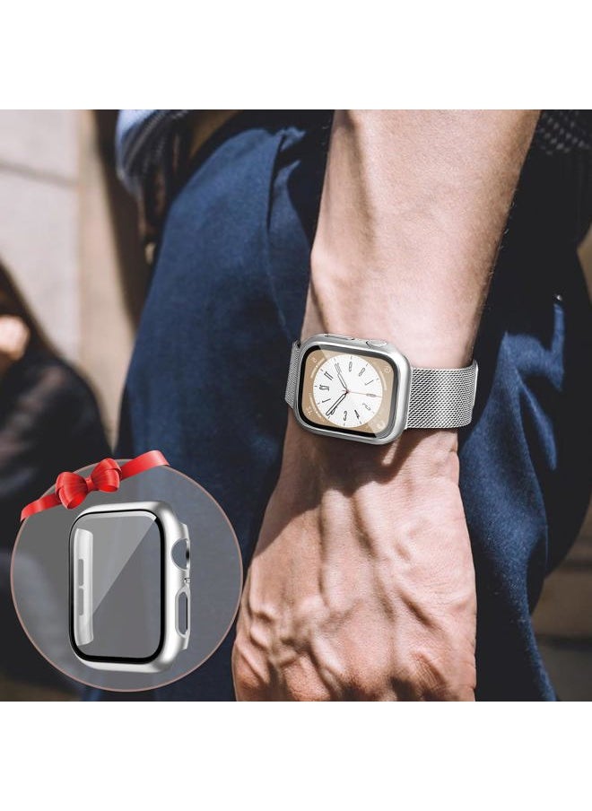 Mazuboho 2 Pack Metal Magnetic Bands Compatible with Apple Watch Bands for Women with 41mm Case, Stainless Steel Milanese Mesh Loop iWatch Bands for Apple Watch Band Series 9/8/7 41mm Women Men  - Image 5
