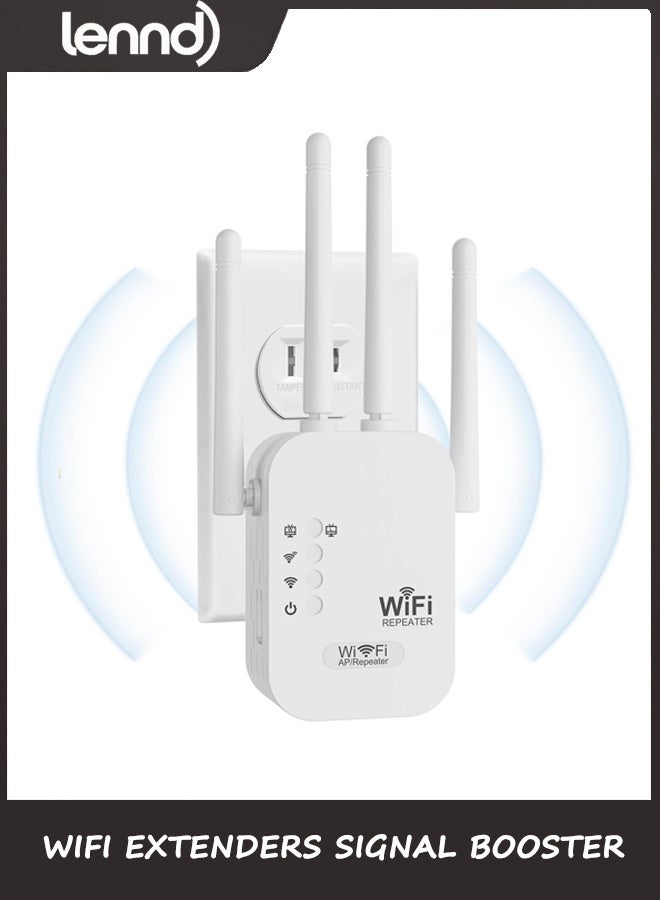 LENND WiFi Extender, 2026 WiFi Repeater,Internet Booster, Long Range WiFi Extenders Signal Booster for Home, WiFi Repeater with Ethernet Port Covers Up to 9800 sq. ft and 40 Devices,Quick Setup-Medium - Image 1