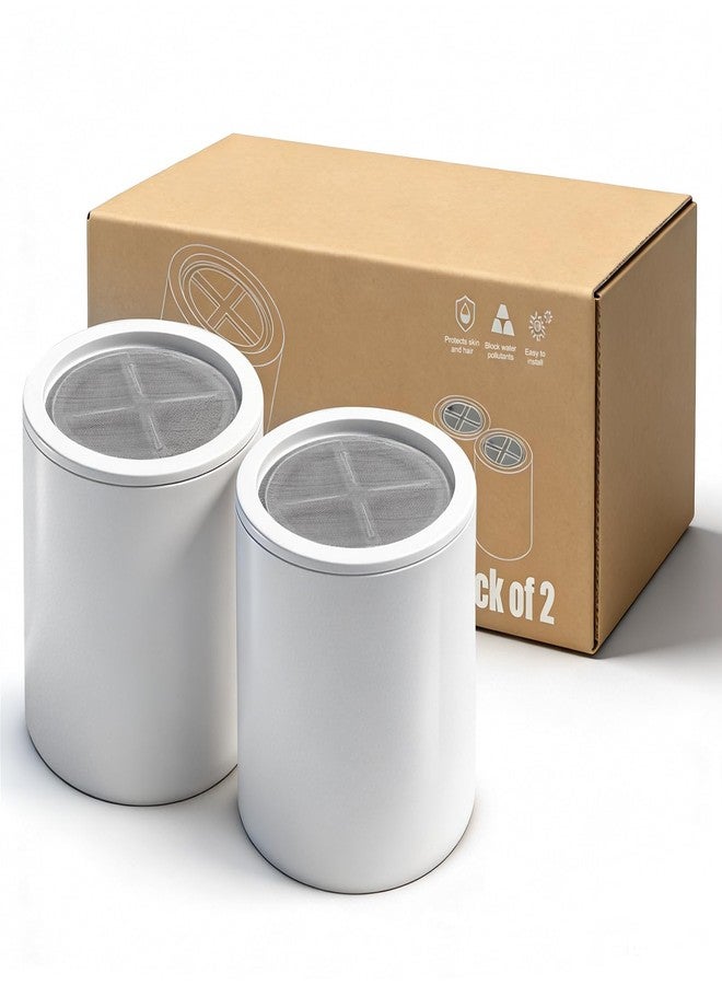 ZATEIRL Shower Head Replacement Filter Cartridges Compatible with Eskiin Shower Head, Removes Hard Water & Chlorine, Enhances Water Softening & Purification (2 PACK) - Image 1