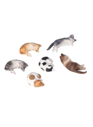 6Pcs Mini Cat Figures Sleeping Style Vivid Color Painted Detailed Texture Plastic Toy Cats for Bookshelf Desk Car - pzsku/Z6E90F061D1B841A52D88Z/45/1746207493/43b5eb24-925d-4c3d-99bb-4df5f79d8c2a