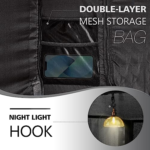 RIYDH Bed Tent Bed Canopy Full Size Tents for Adult and Kids- Original Design Portable Dream Tent Indoor Sleeping Tents 80% Blackout with 3 Doors Breathable Big Space Tents - Image 5