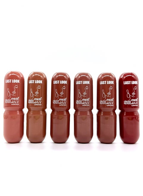 Matte Silky Lipstick 6 Pcs - 6 Colors