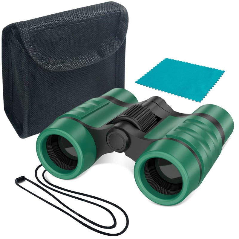 ESSENSON Binoculars for Kids Toys Gifts for Age 3-12 Years Old Boys Girls Kid Telescope Outdoor Toys for Sport and Outside Play Hiking, Bird Watching, Travel, Camping, Birthday Presents (Forest Green) - Image 1