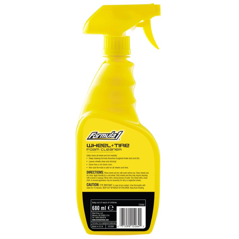 Formula 1 Wheel & Tire Cleaner - Removes Brake Dust and Dirt, Quickly Shines Rims & Tires, Safe for All Cars, Trucks, and Motorcycles (23 oz) - Image 2