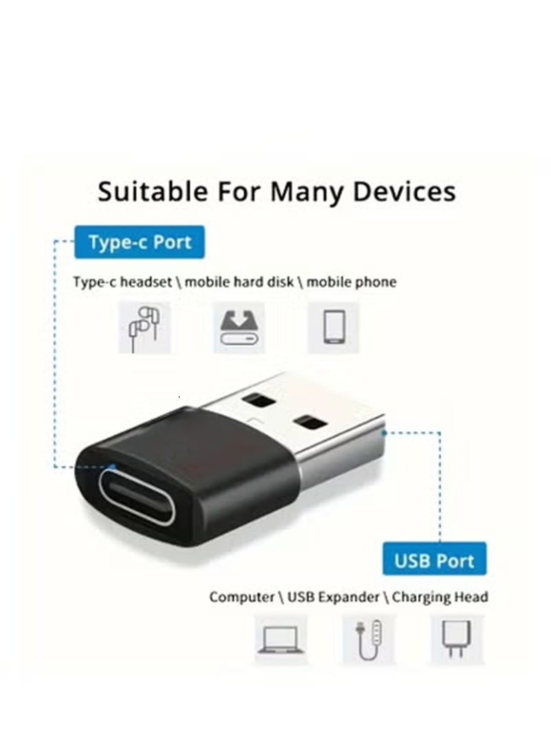 2pcs High-Speed USB C 3.1 Type C To USB 3.0 Adapter - Fast Charging & Data Sync For Mobile Phones