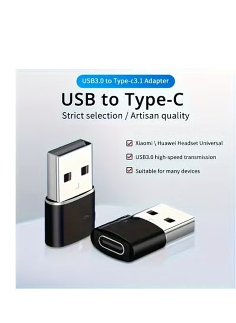 2pcs High-Speed USB C 3.1 Type C To USB 3.0 Adapter - Fast Charging & Data Sync For Mobile Phones