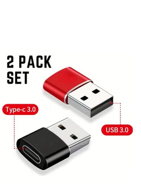 2pcs High-Speed USB C 3.1 Type C To USB 3.0 Adapter - Fast Charging & Data Sync For Mobile Phones