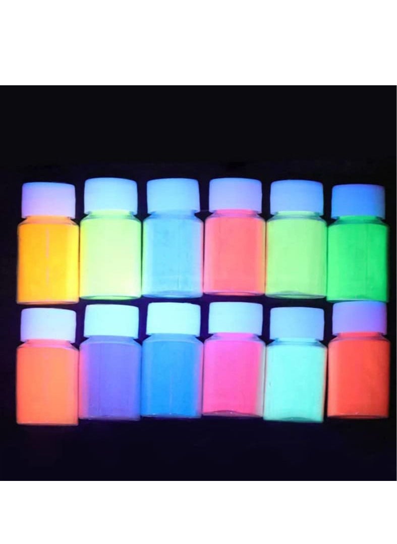 Generic Resin Art Glowing Mica Color Powder Set Of 20ml x 12 Colors  - Image 3