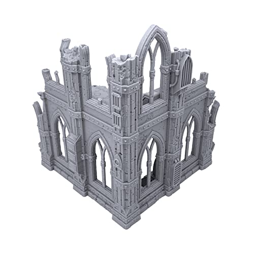 EnderToys Gothic SciFi Ruins by Terrain4Print Set C 3D Printed Tabletop RPG Scenery and Wargame Terrain for 28mm Miniatures - Image 1