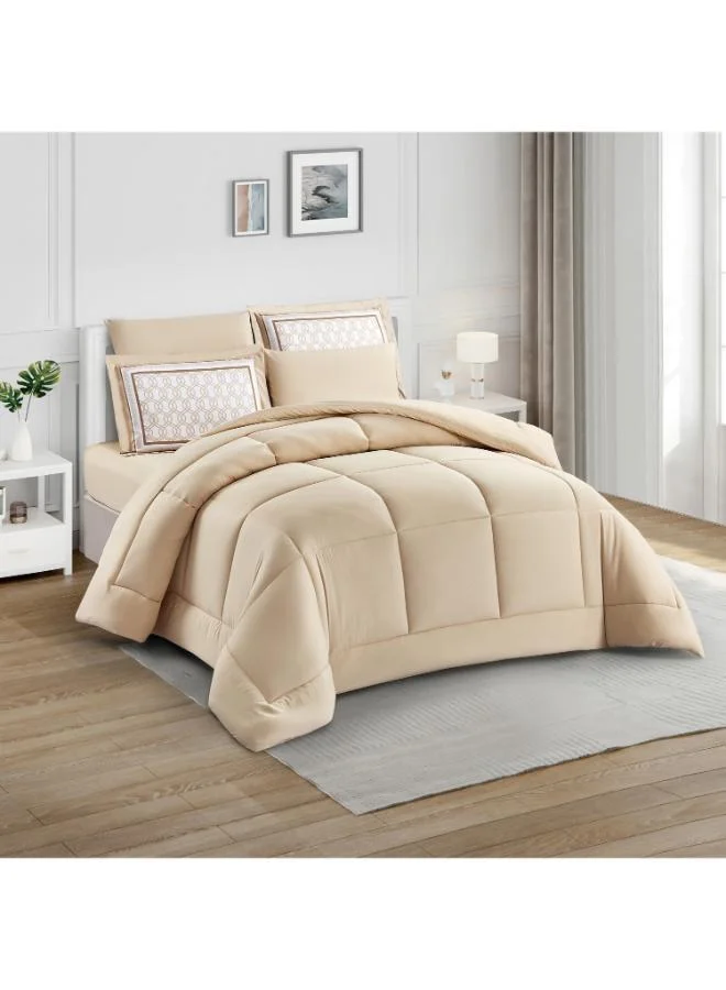 Unique Home Unique Home Amanda 4-Piece Twin Quilted Comforter Set - 240x170 cm