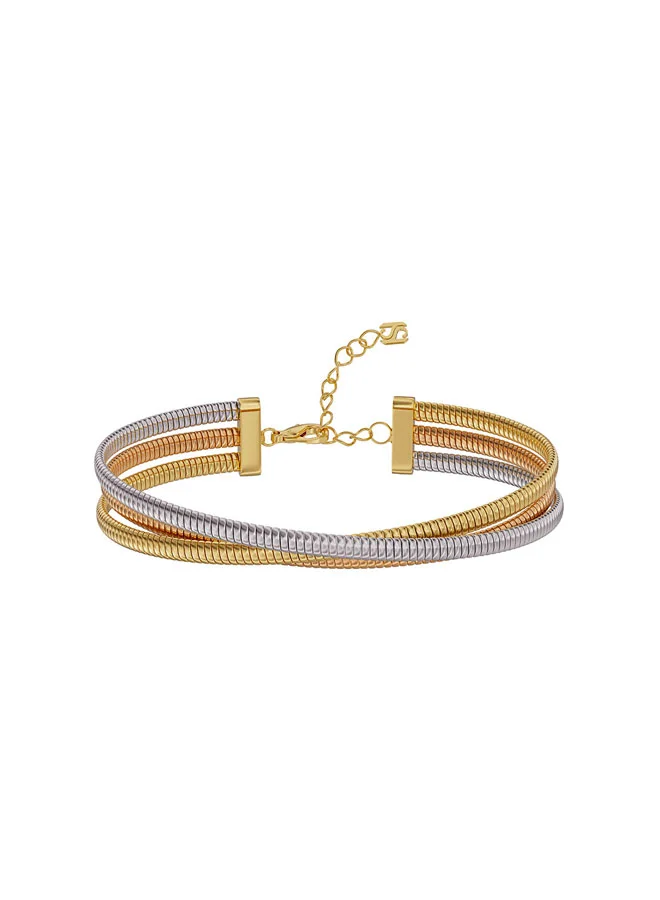 سانت هونور سوار توبوجاس مطلي بالذهب بثلاثة ألوان ذهب وردي وفولاذ مقاوم للصدأ