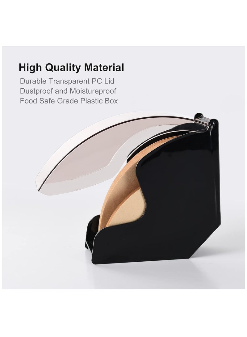 Captaintech Coffee Filter Holder, Coffee Filter Dispenser Rack with Dustproof Cover, Coffee Filter Box for 100 pcs Paper Filters - Image 2