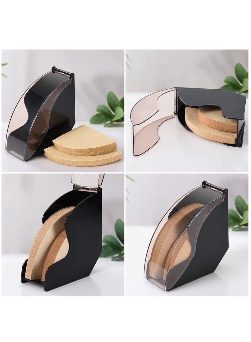Captaintech Coffee Filter Holder, Coffee Filter Dispenser Rack with Dustproof Cover, Coffee Filter Box for 100 pcs Paper Filters - Image 5