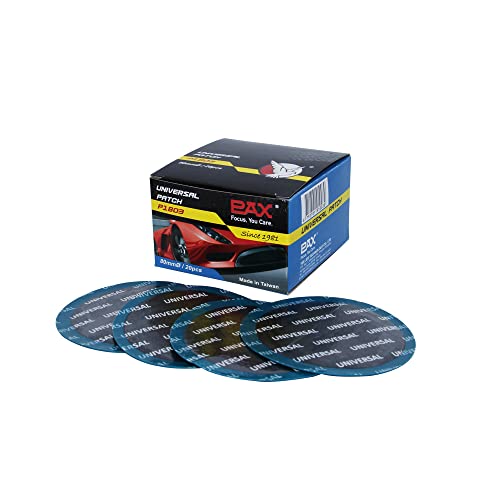 PAX 20 Pcs 80mm Round Universal Tire and Tube Patch Repair Kits, for Radial and Bias Tires Truck, Tractor, Agricultural Vehicles, Motorcycle, BMX, ATVs, River Floating, Inflatable Rubber - Image 1