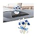 Sandfren Bling Car Dashboard Ornaments Crystal Cute Romantic Vehicle Pearl Rose Decoration for Dash Automotive Interior Flower Decor Accessories Universal for SUV Sedan Truck Dark Blue - Image 2