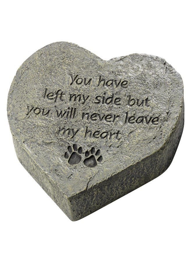 Dog Speak Pet Memorial Stone - You Have Left My Side But You Will Never Leave My Heart - Paw Prints Bereavement Memorial Gift for Pet Loss & Remembrance - Image 4