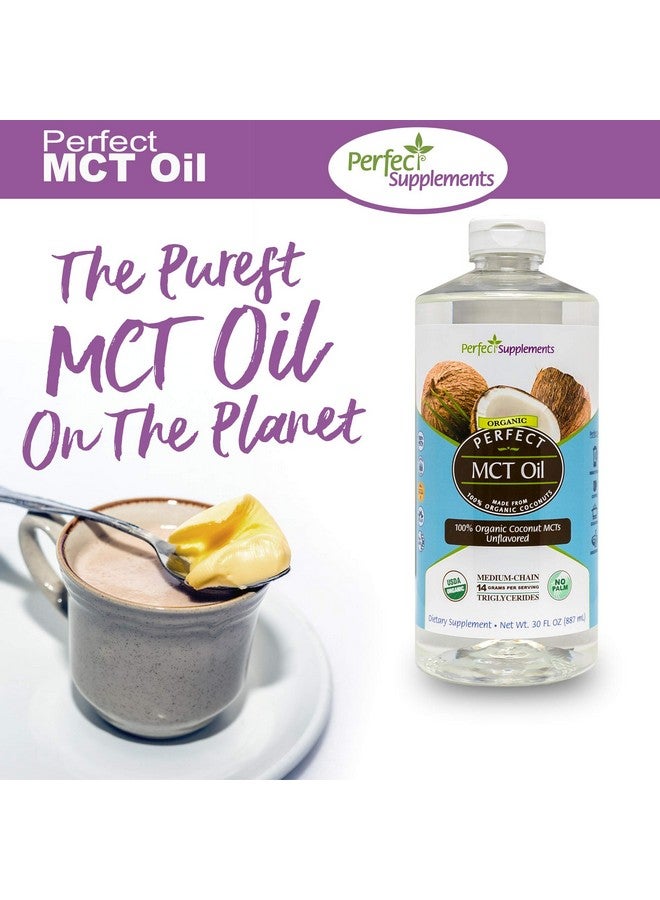 Perfect Supplements Perfect Mct Oil 30Oz Organic Coconut Mcts Unflavored Oil Keto Diet Friendly Boosts Sustainable Energy For Body & Brain - Image 5