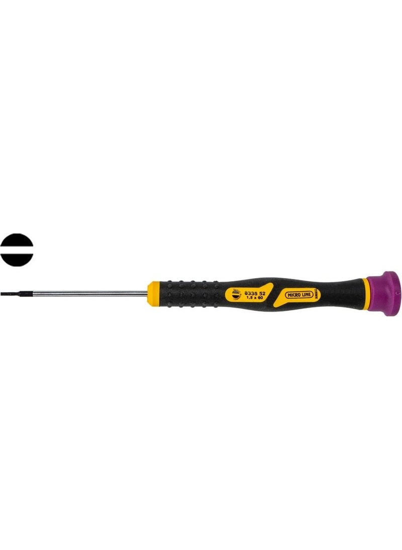 NAREX 833552 Electronics Type Terminal Flat Head Screwdriver 1.5X60 mm  - Image 1