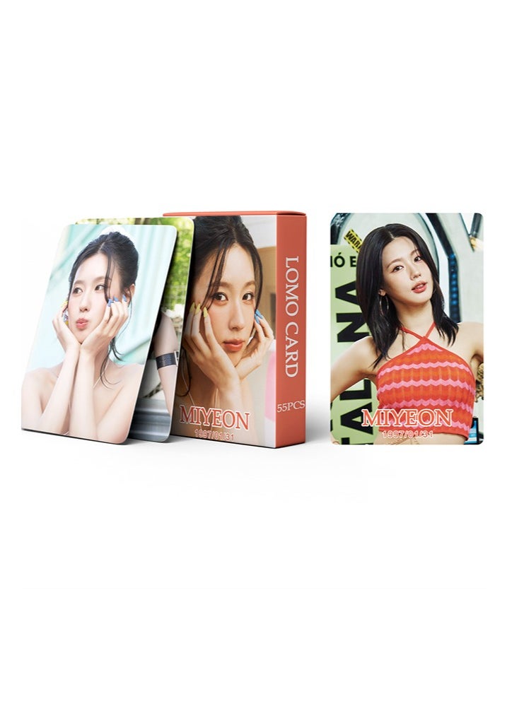 Generic - 55pcs (G)I-DLE New Album I SWAY MIYEON GIDLE Support By Fans Lomo Star Card - Image 1
