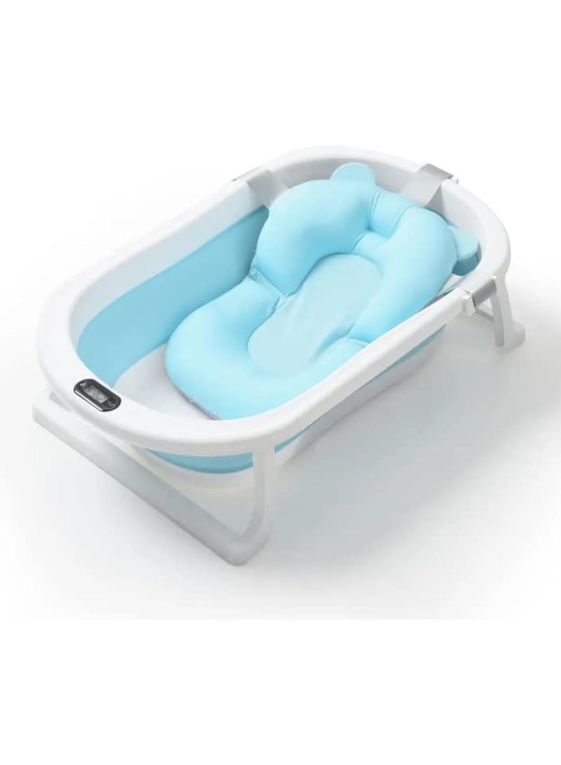Baby Bath Pad, Adjustable Non-Slip Floating Infant Bath Support Cushion, Bath Tub Seat Mat for Newborns/Infants 0-12 Months (Blue)  - Image 3