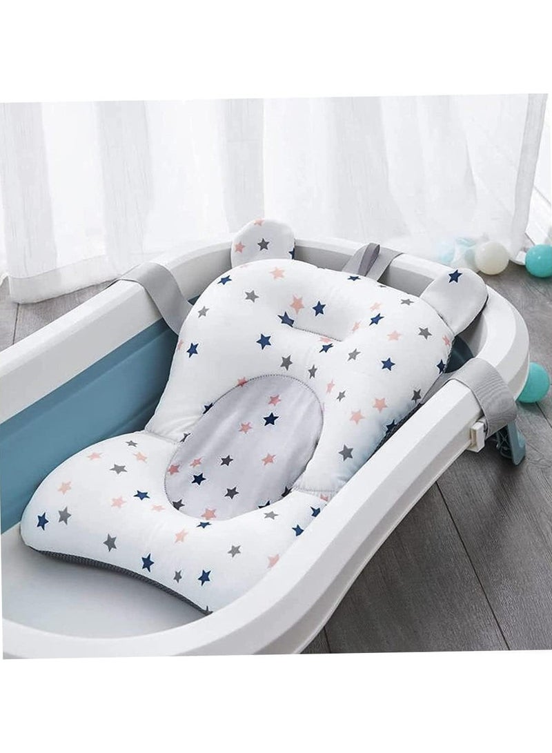 Baby Bath Pad, Adjustable Non-Slip Floating Infant Bath Support Cushion, Bath Tub Seat Mat for Newborns/Infants 0-12 Months (Blue)  - Image 5