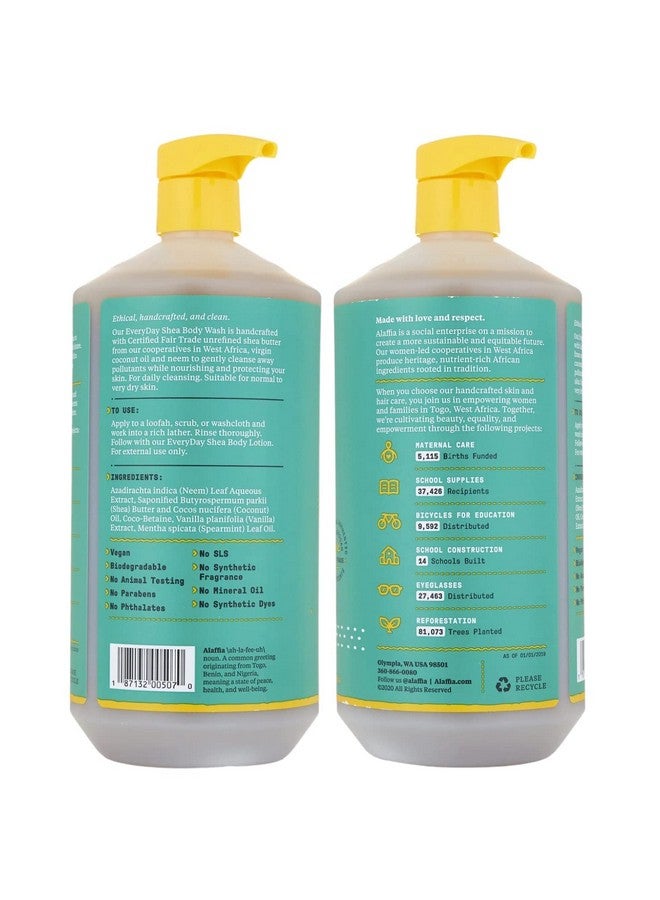 Alaffia Everyday Shea Body Wash Vanilla Mint 32 Fl Oz2 Pack - Image 2