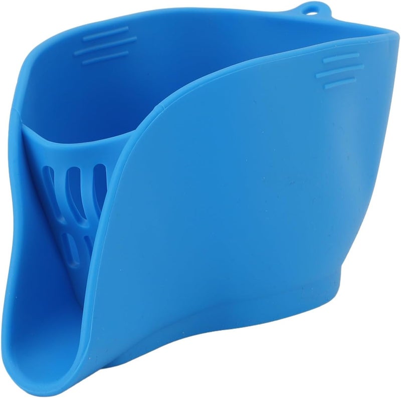 Silicone Drain Basket, Multifunctional Kitchen Tool for Washing Fruits Vegetables and Pasta, Compact Design with Food Grade Silicone for and Sink Edge Placement - Image 4