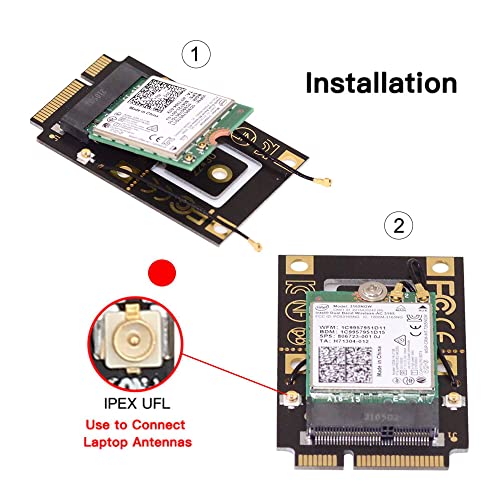 NFHK NGFF M.2 Key-A to Mini PCI-E PCI Express Converter Adapter for 9260 8265 7260 AC Card - Image 3