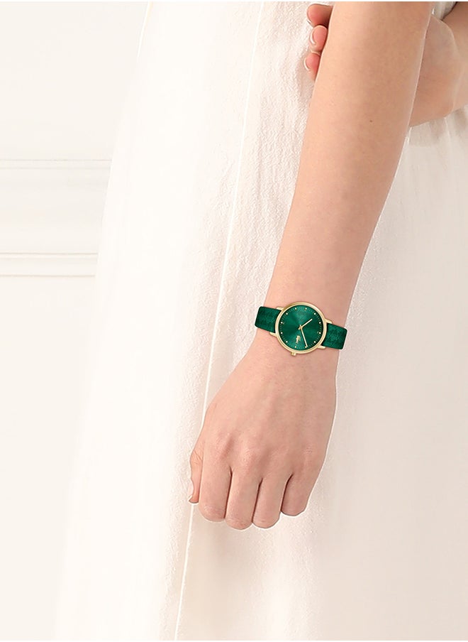LACOSTE - Women's Analog Round Shape Leather Wrist Watch 2001355 - 35 Mm - Image 1