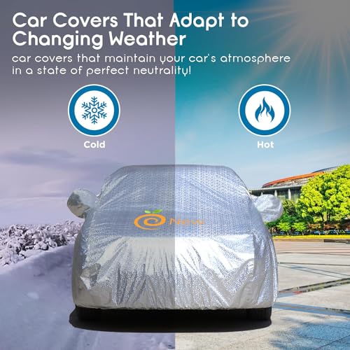 Enew Textured Car Cover for Maruti Suzuki New Wagon R - Waterproof, Triple Stitched, Elastic, Mirror & UV Protection, Dust Shield, Rust Prevention, Without Antenna Pockets - Silver Look - Image 4