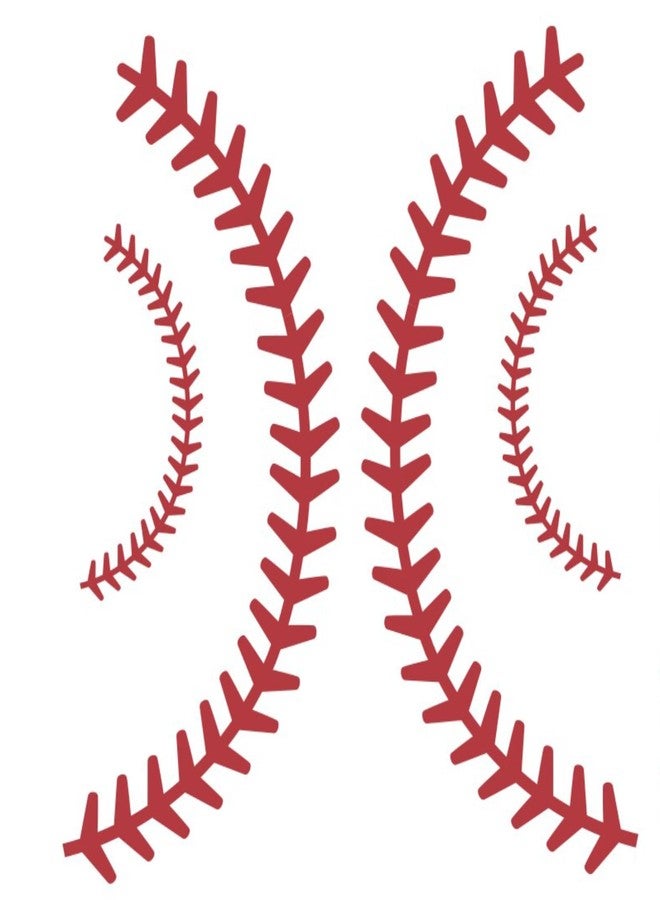 THEYGE Large Baseball Wall Decals - Vinyl Stitches for Ceiling, Big Peel and Stick Lace Sport Stickers for Boys Room, Teens Kids Bedroom, Playroom Decor - Image 1