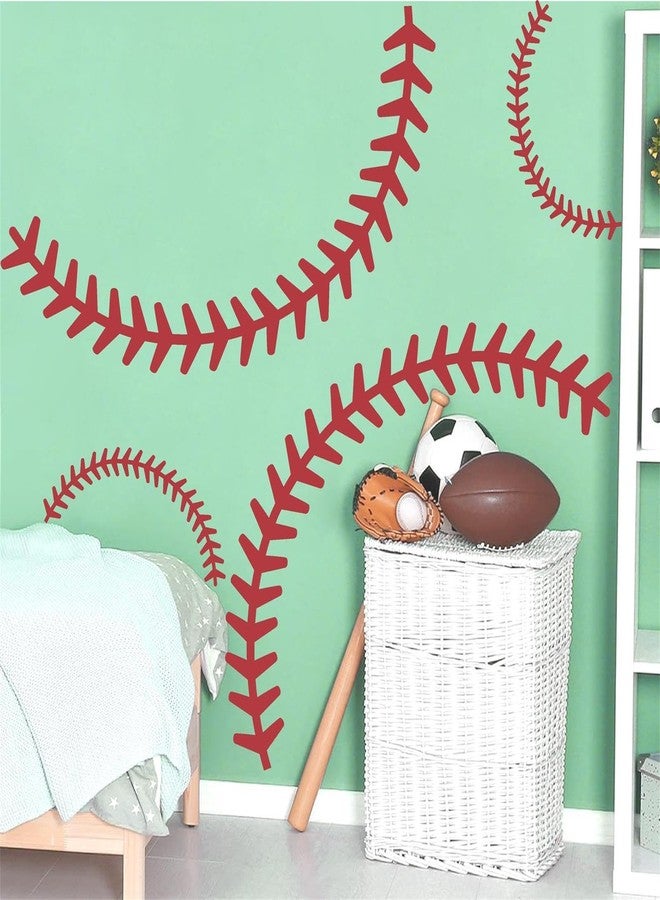 THEYGE Large Baseball Wall Decals - Vinyl Stitches for Ceiling, Big Peel and Stick Lace Sport Stickers for Boys Room, Teens Kids Bedroom, Playroom Decor - Image 4