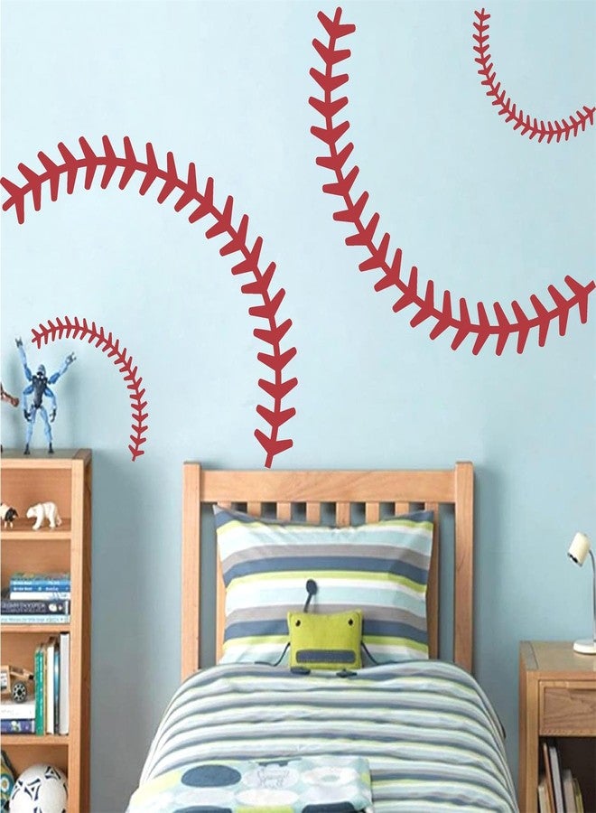 THEYGE Large Baseball Wall Decals - Vinyl Stitches for Ceiling, Big Peel and Stick Lace Sport Stickers for Boys Room, Teens Kids Bedroom, Playroom Decor - Image 2