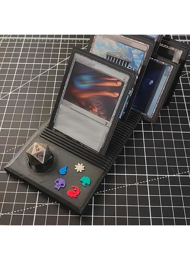 حامل بطاقات أرضي أبيض يتسع لـ 40 بطاقة للعبة Magic The Gathering Mana Counter Card Game - Image 1