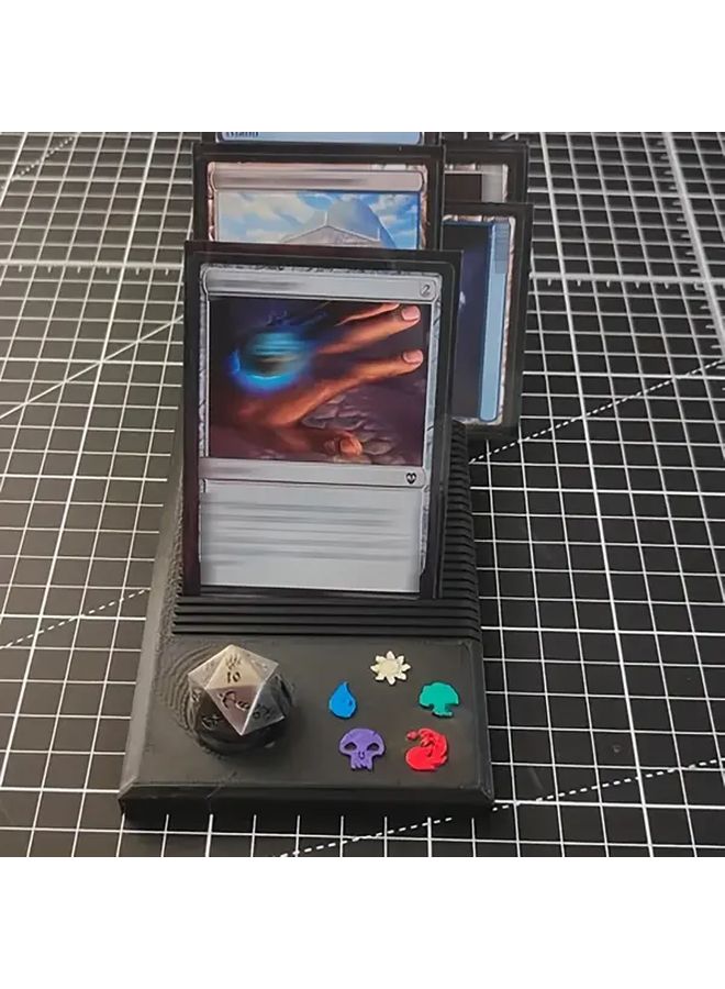 حامل بطاقات أرضي أبيض يتسع لـ 40 بطاقة للعبة Magic The Gathering Mana Counter Card Game - Image 3