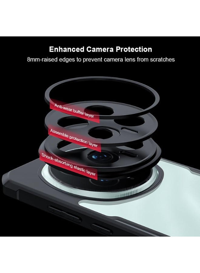 For Honor Magic 8 Pro Case, 360° Rotatable Holder Stand Back Cover, TPU+PC Shockproof Mobile Cover, Matte translucent Anti-Fingerprint Material, Anti-Yellowing Slim Fit Protection Casing - Image 5