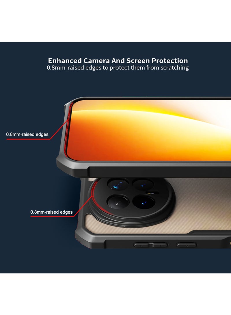 For Honor Magic 8 Pro Case, 360° Rotatable Holder Stand Back Cover, TPU+PC Shockproof Mobile Cover, Matte translucent Anti-Fingerprint Material, Anti-Yellowing Slim Fit Protection Casing - Image 4