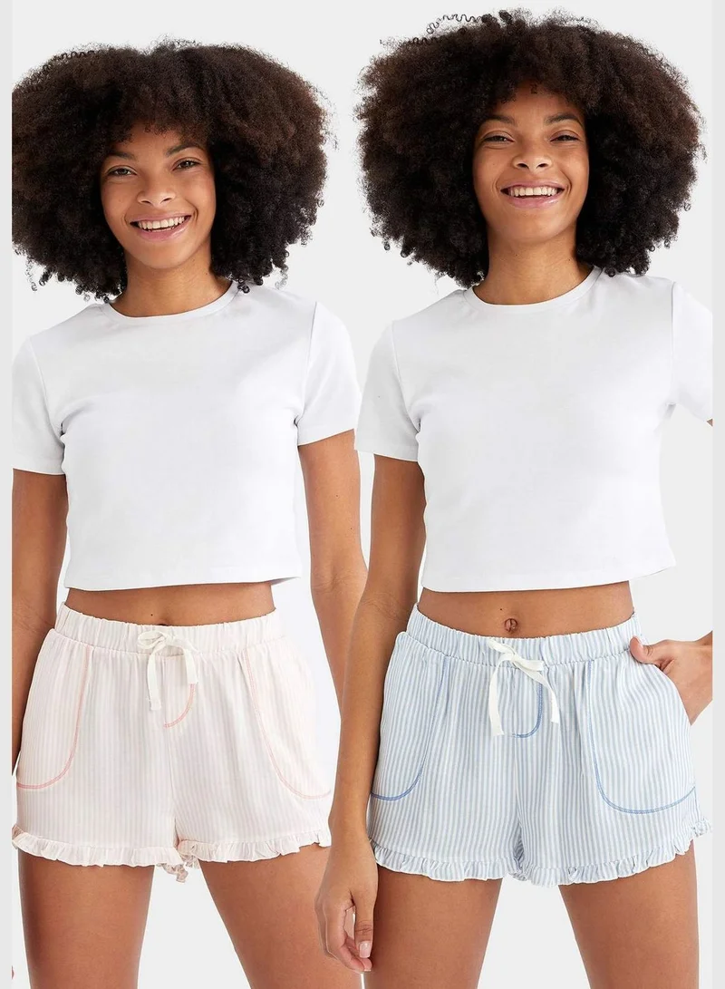 ديفاكتو Relax Fit Short Sleeve Printed Viscose Pyjama Set