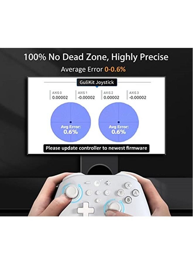Gulikit - GuliKit (No Stick Drift) KingKong 2 Pro Wireless Controller for Nintendo Switch, First Bluetooth Controller with Hall Effect Sensing Joystick, No Deadzone, Auto Pilot Gaming, Motion Sense - Image 1